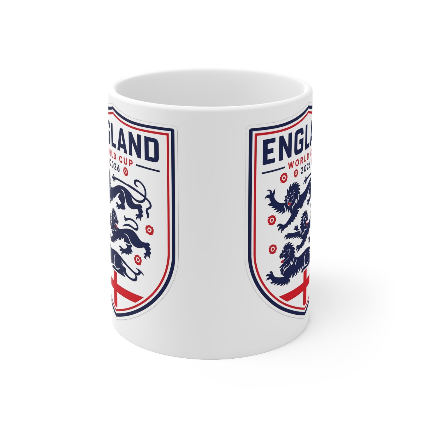 England World Cup 2026 Crest Mug — Ceramic Coffee Cup (11oz & 15oz)