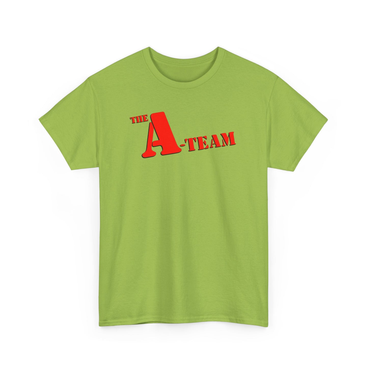 A-Team Graphic Tee — Retro Red Logo Vintage Crew T-Shirt