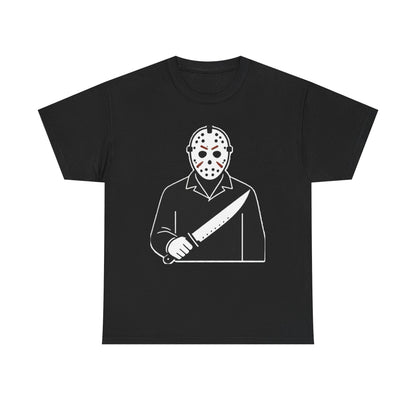 Hockey Mask Killer Tee — Retro Jason Voorhees Horror T-Shirt
