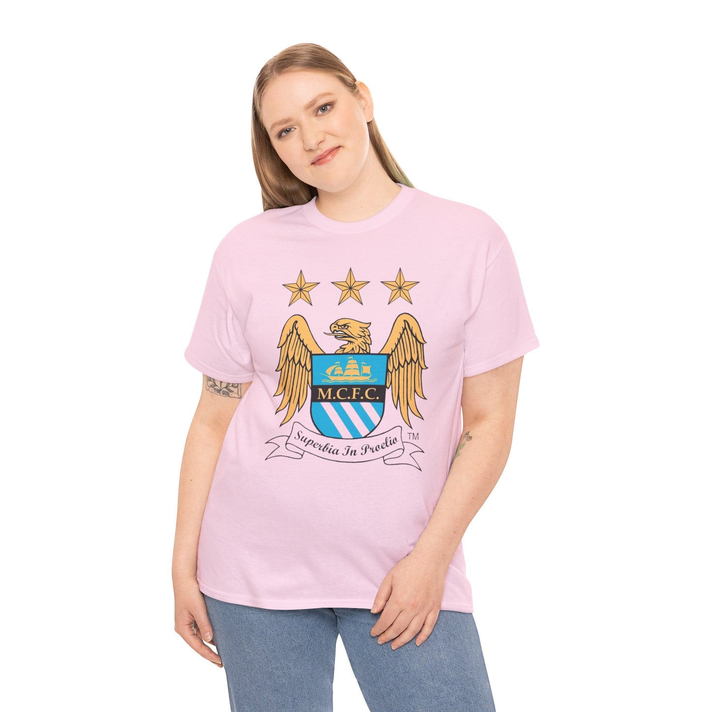 Manchester City Retro Club Crest T‑Shirt — MCFC Vintage Style Club Emblem Tee