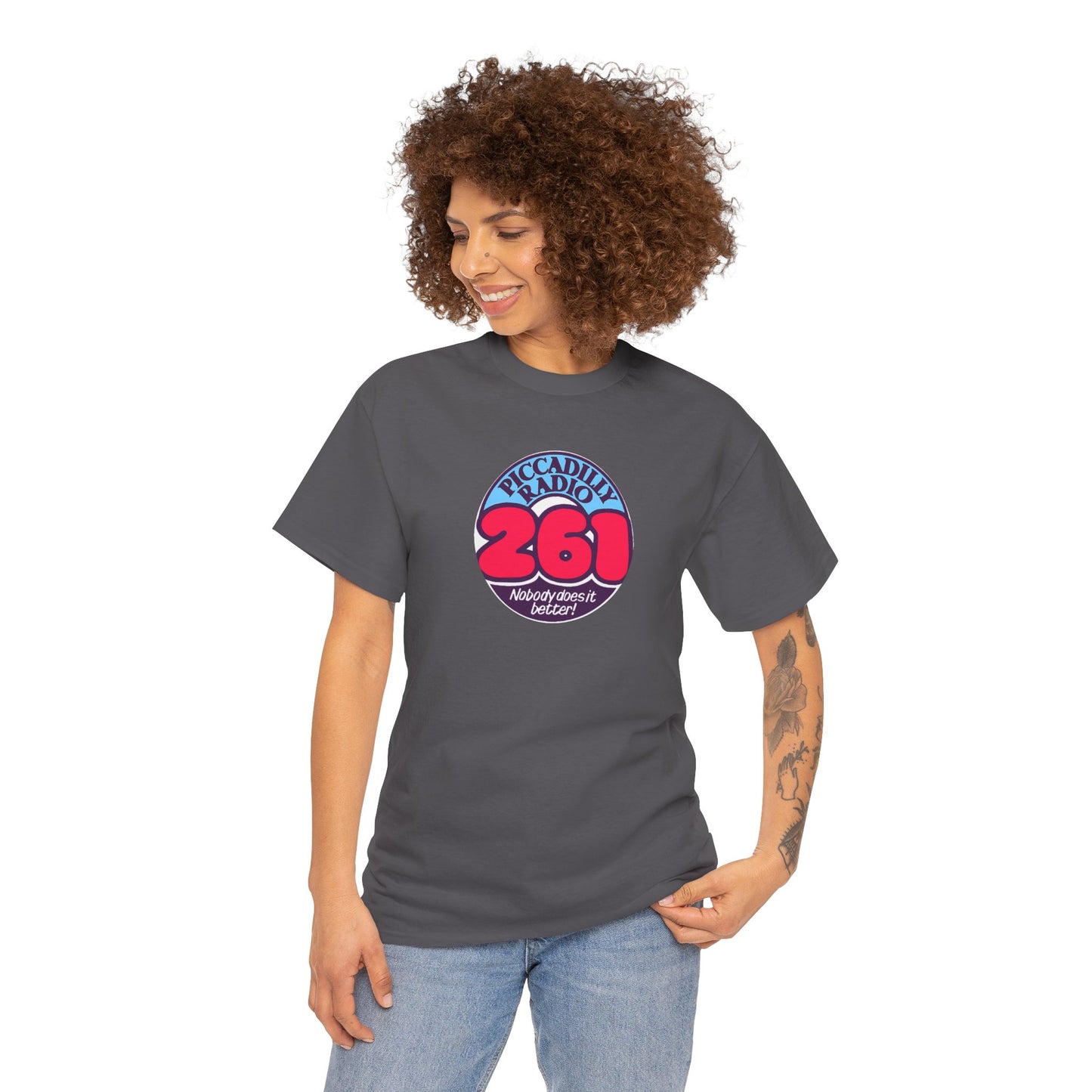Piccadilly Radio '261' Logo T‑Shirt — Vintage Unofficial Radio Station Graphic Tee