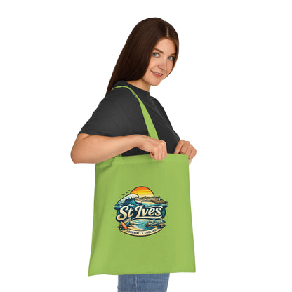 St Ives Beach Tote — Cornwall Surf Sunset Cotton Tote Bag