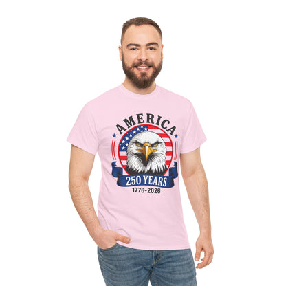 America 250 Years T-Shirt – Bald Eagle 1776–2026 Patriotic Tee