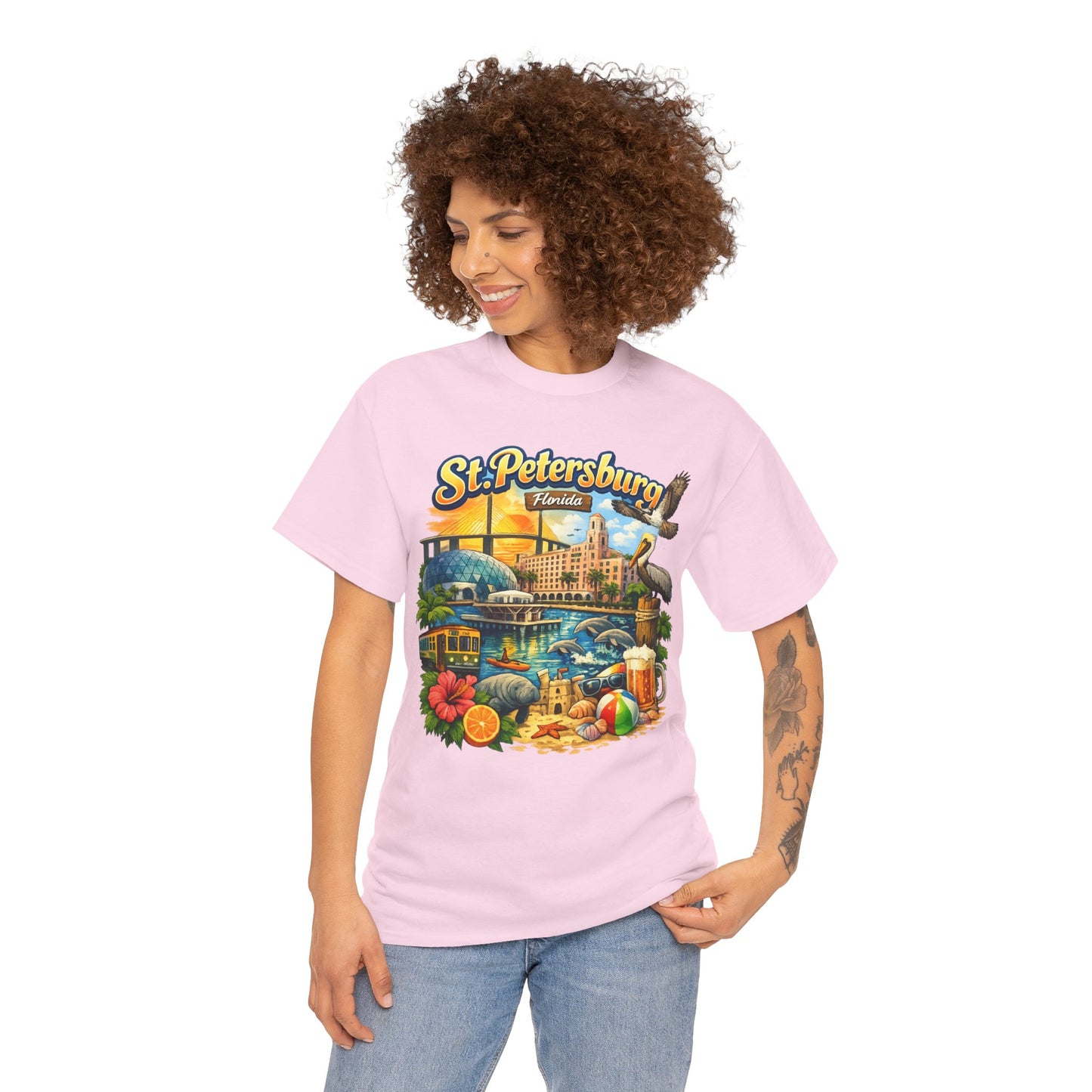 St. Petersburg Florida Retro Beach Scene T-Shirt
