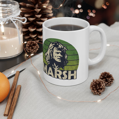 Rodney Marsh Vintage Portrait Mug — Retro Green Ceramic Coffee Cup (11oz & 15oz)