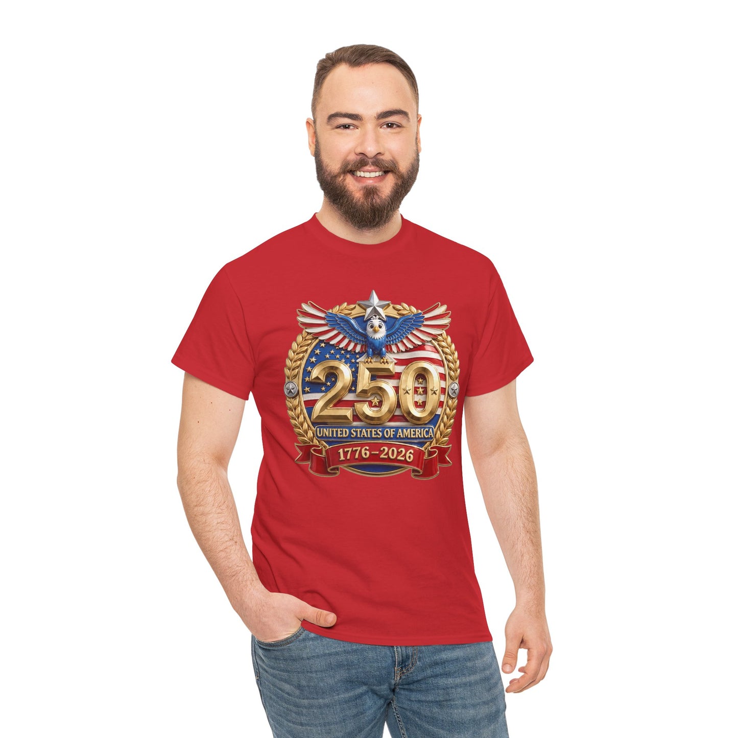 250th USA Anniversary T-Shirt – 1776–2026 Patriotic Eagle Emblem Tee