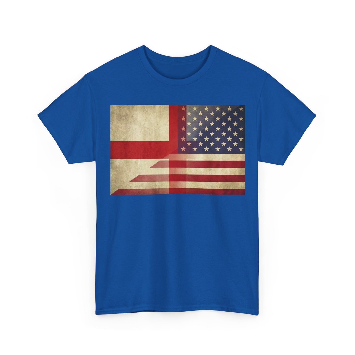 Vintage England-USA Flag T-Shirt — Retro Anglo-American Pride Tee