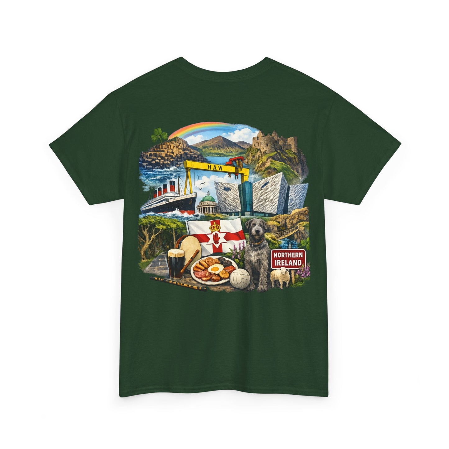 Northern Ireland Collage Tee — "Make Northern Ireland Great Again" Graphic T-Shirt
