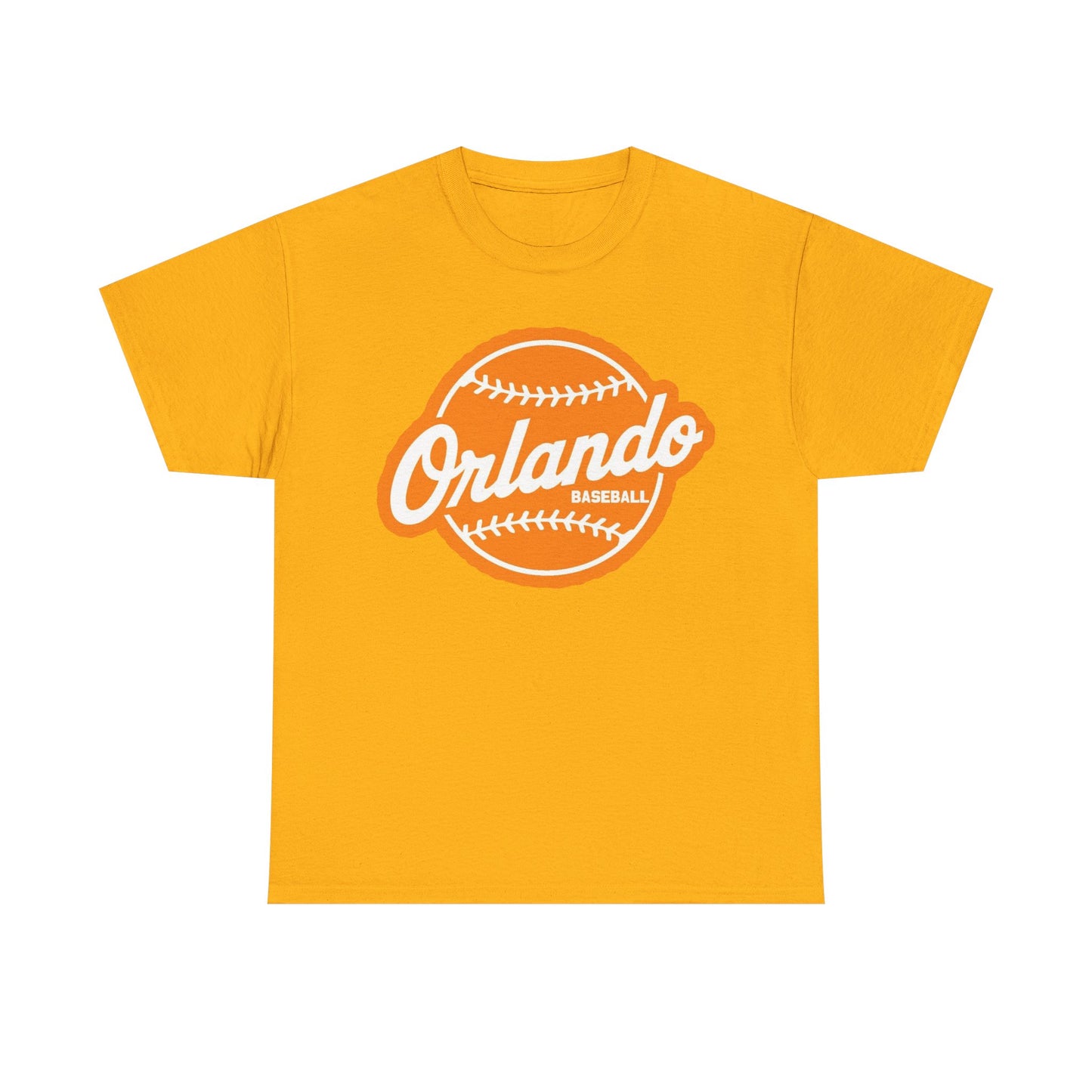 Orlando Baseball Tee — Vintage Orange Baseball Logo T‑Shirt