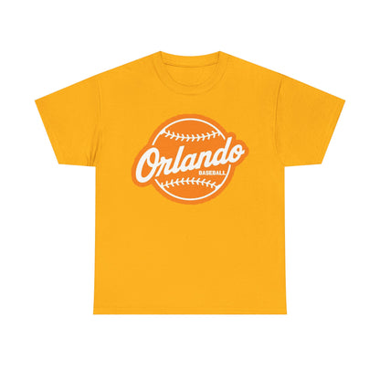 Orlando Baseball Tee — Vintage Orange Baseball Logo T‑Shirt