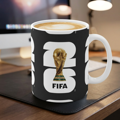 FIFA World Cup 2026 Trophy Coffee Mug — Soccer Fan Ceramic Cup (11oz & 15oz)