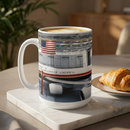 New Air Force One Coffee Mug — USA Flag Air Force One Ceramic Cup (11oz/15oz)