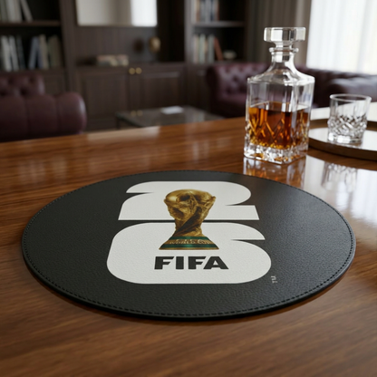 FIFA World Cup Trophy PU Leather Mouse Mat — Soccer Gaming Desk Pad