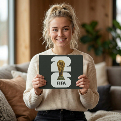 FIFA World Cup Trophy PU Leather Mouse Mat — Soccer Gaming Desk Pad