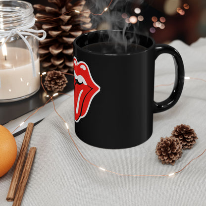 Rock Band Tongue Black Coffee Mug (11oz/15oz)