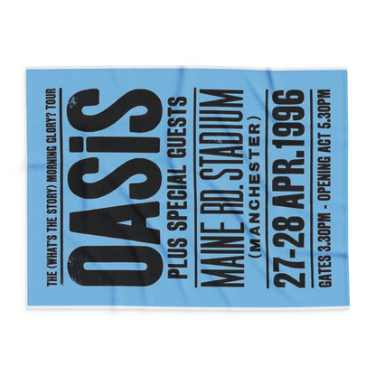 Oasis 1996 Maine Road Concert Poster Arctic Fleece Blanket