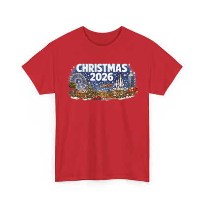 Christmas 2026 Holiday Tee — Festive Winter Village Graphic T-Shirt