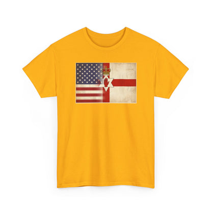 USA / Northern Ireland Flag T-Shirt – Vintage USA & Ulster Cross Tee