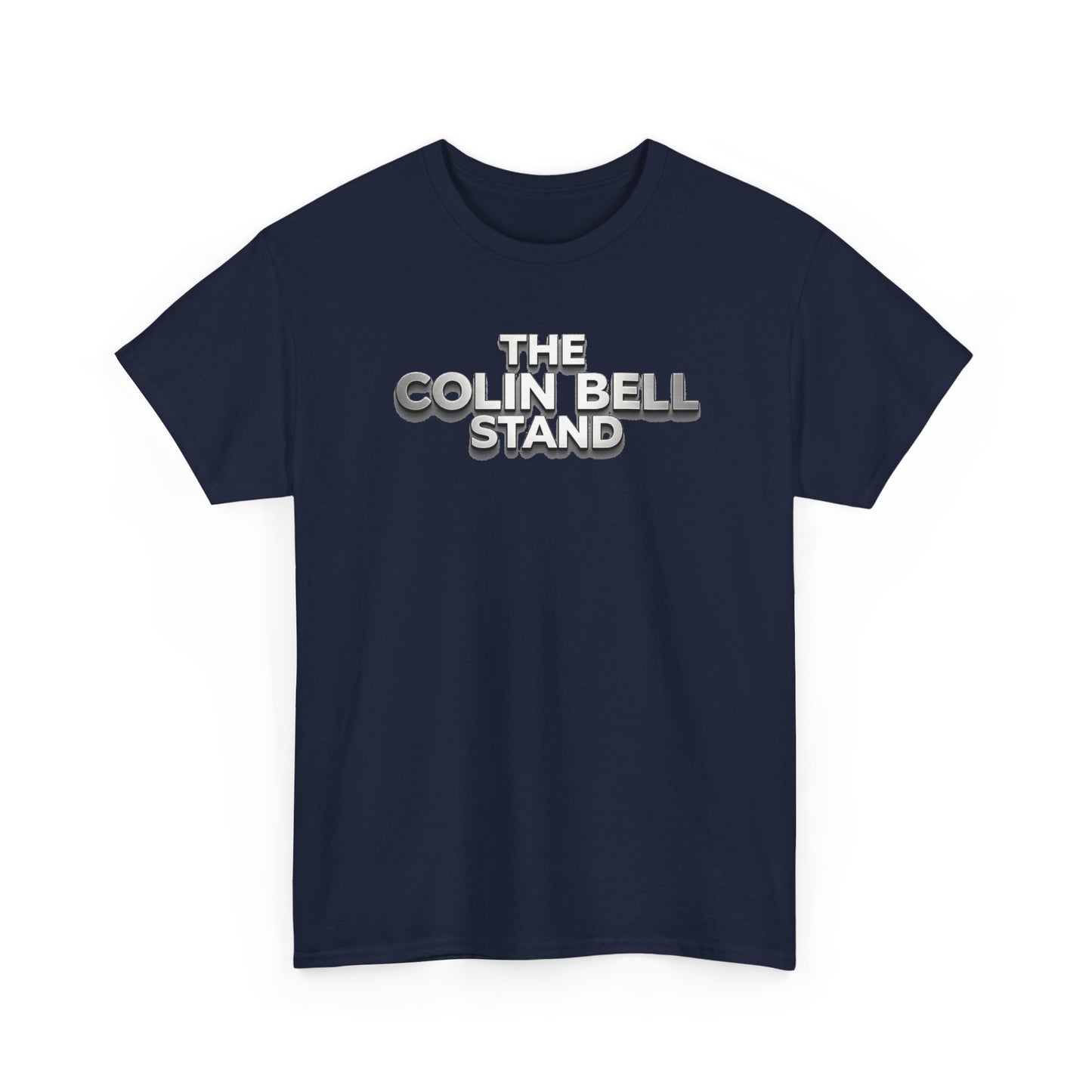 T-Shirt — “The Colin Bell Stand” Retro Chrome Text Tee