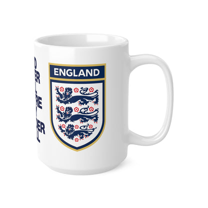 England Football Crest Mug — “And After All You’re My Wonderwall” Ceramic Coffee Cup (11oz & 15oz)
