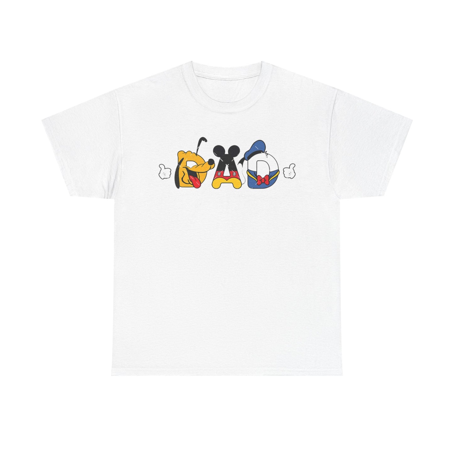 Disney Dad Character Graphic Tee — Playful Colorful Character Icons T-Shirt