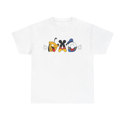 Disney Dad Character Graphic Tee — Playful Colorful Character Icons T-Shirt