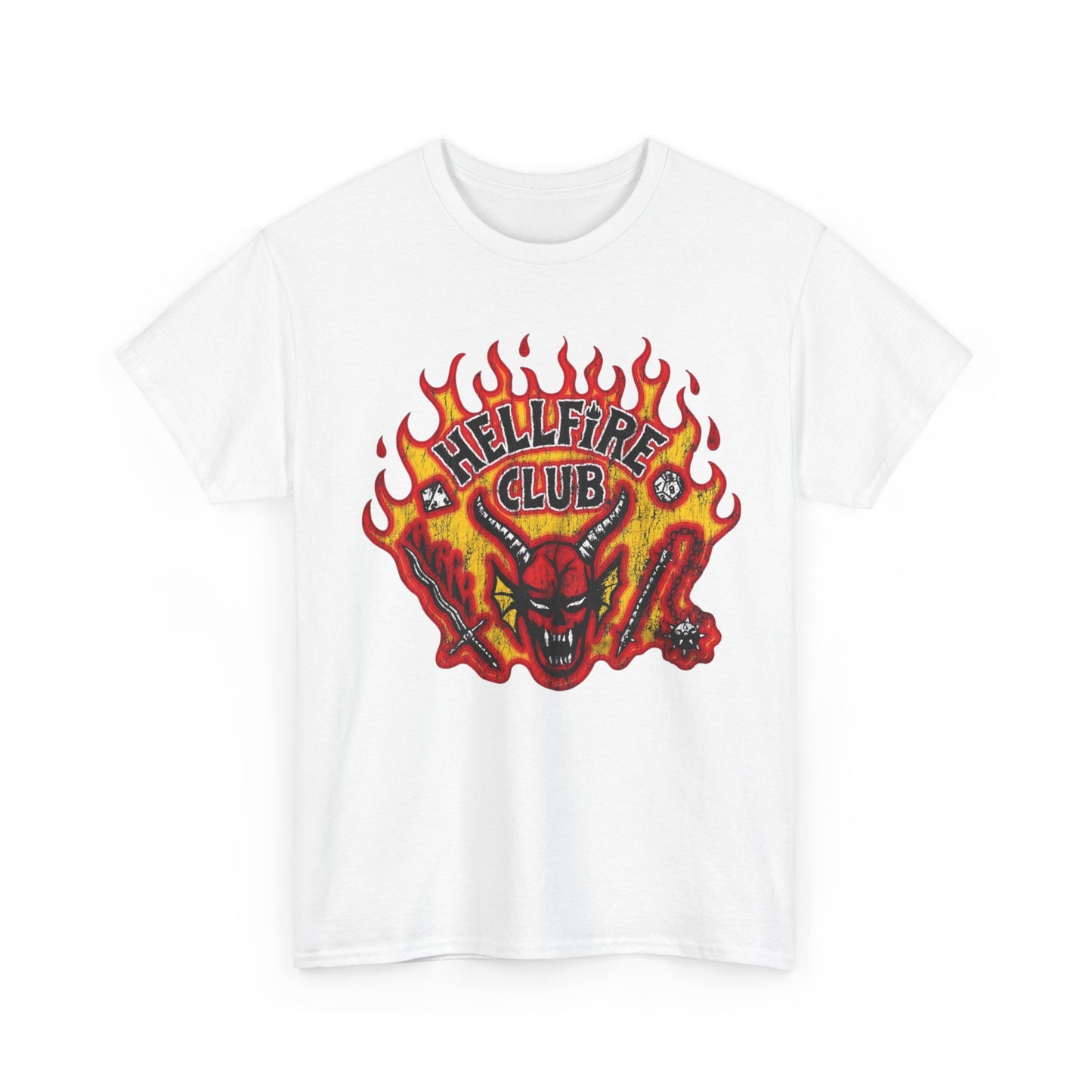 T-Shirt — "Hellfire Club" Fiery Devil Graphic Tee