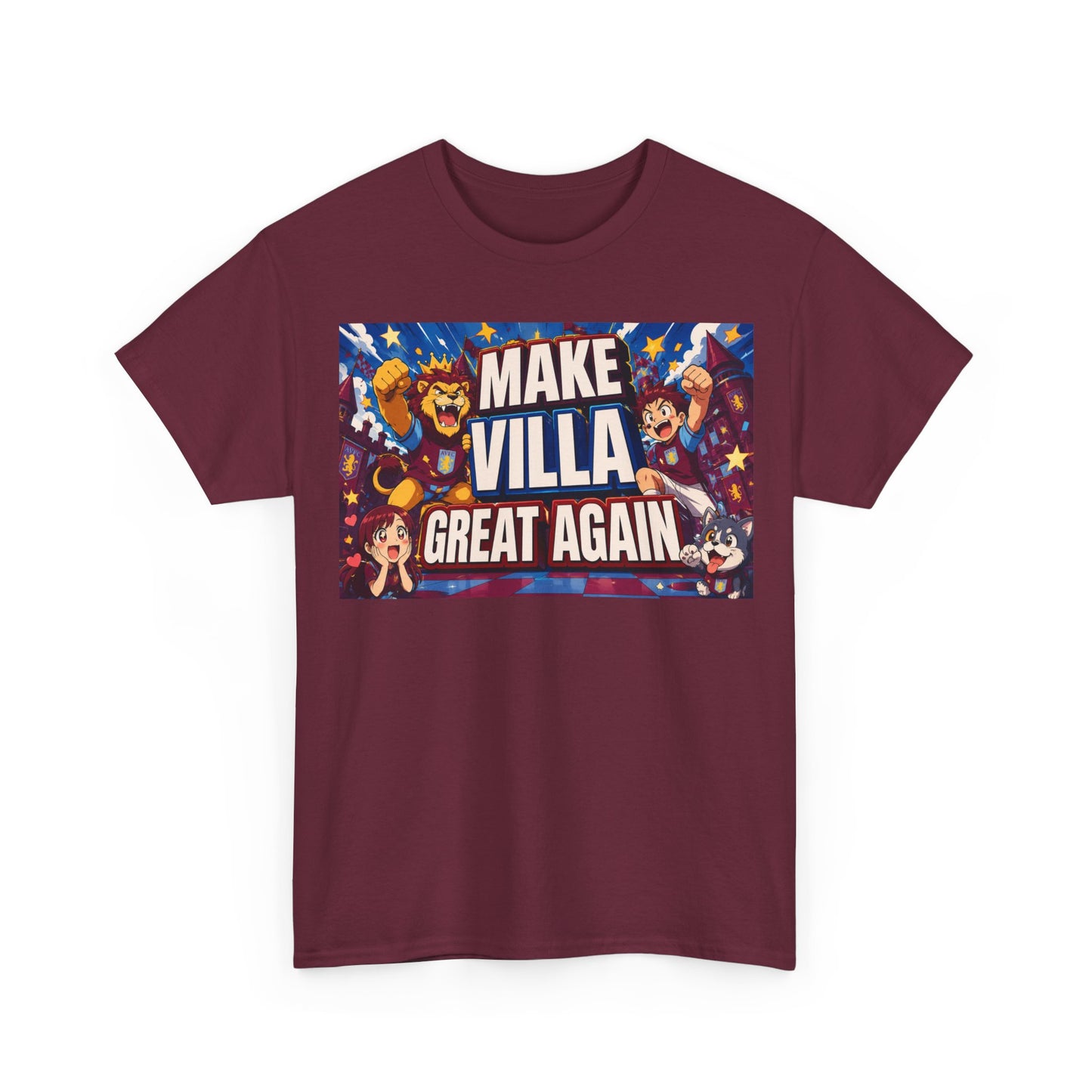Aston VIlla Make Villa Great Again T-Shirt — Funny Political Parody Tee