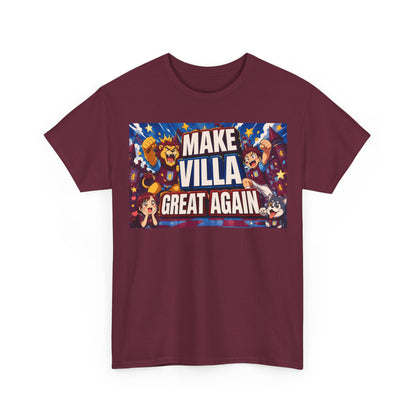 Aston VIlla Make Villa Great Again T-Shirt — Funny Political Parody Tee