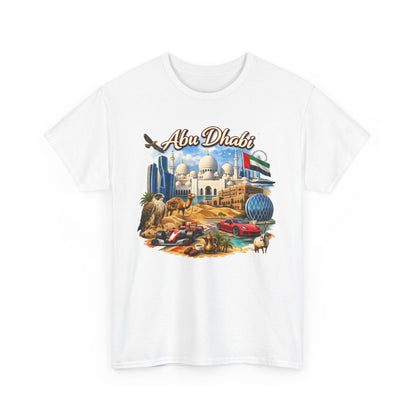 Abu Dhabi Landmark Collage T-Shirt — UAE Travel Souvenir Tee