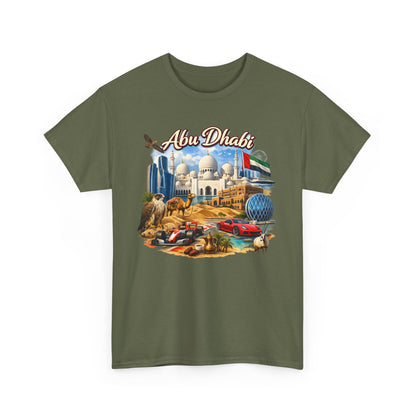 Abu Dhabi Landmark Collage T-Shirt — UAE Travel Souvenir Tee