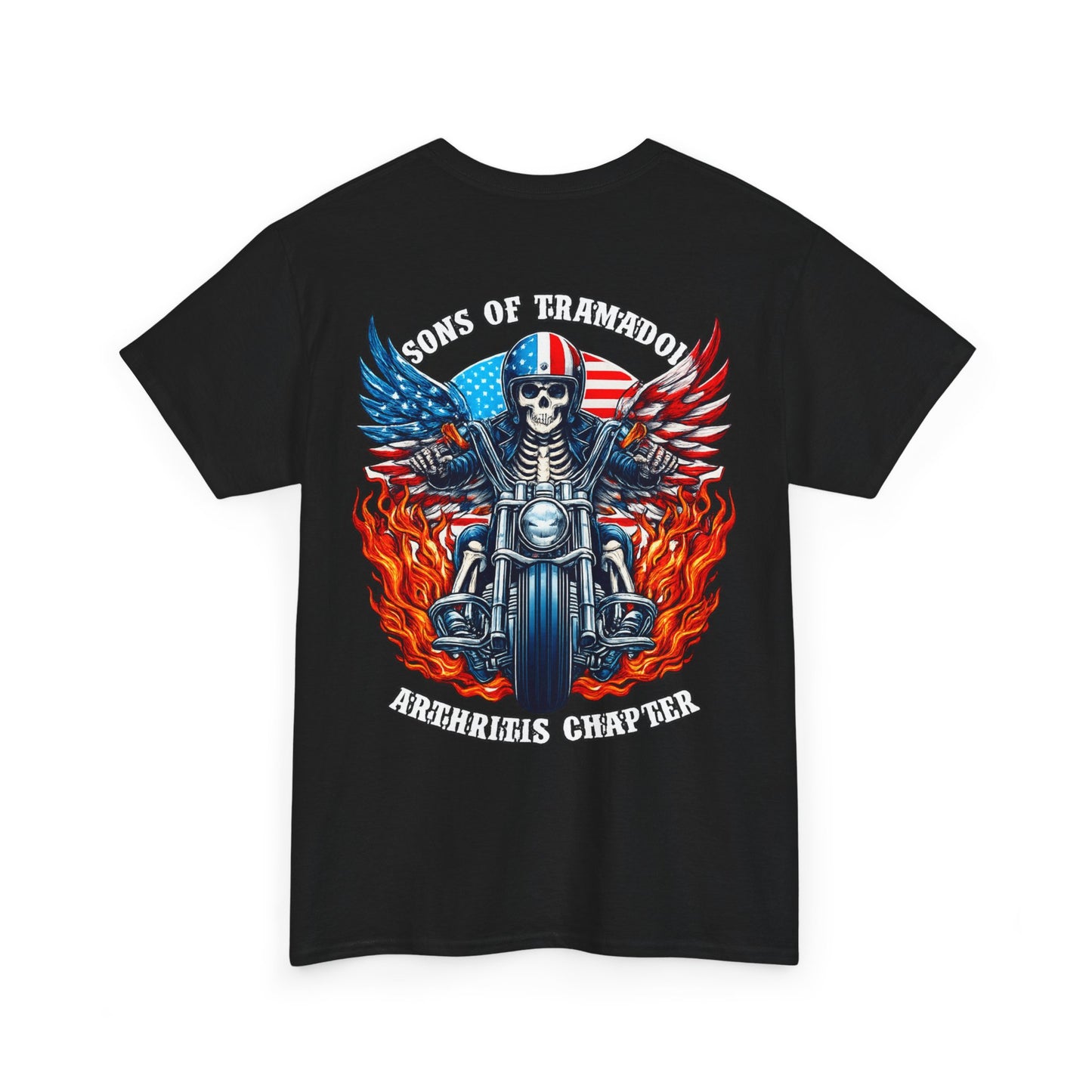Biker Skull Motorcycle Tee — Sons of Tradition Archangels Chapter Graphic Shirt