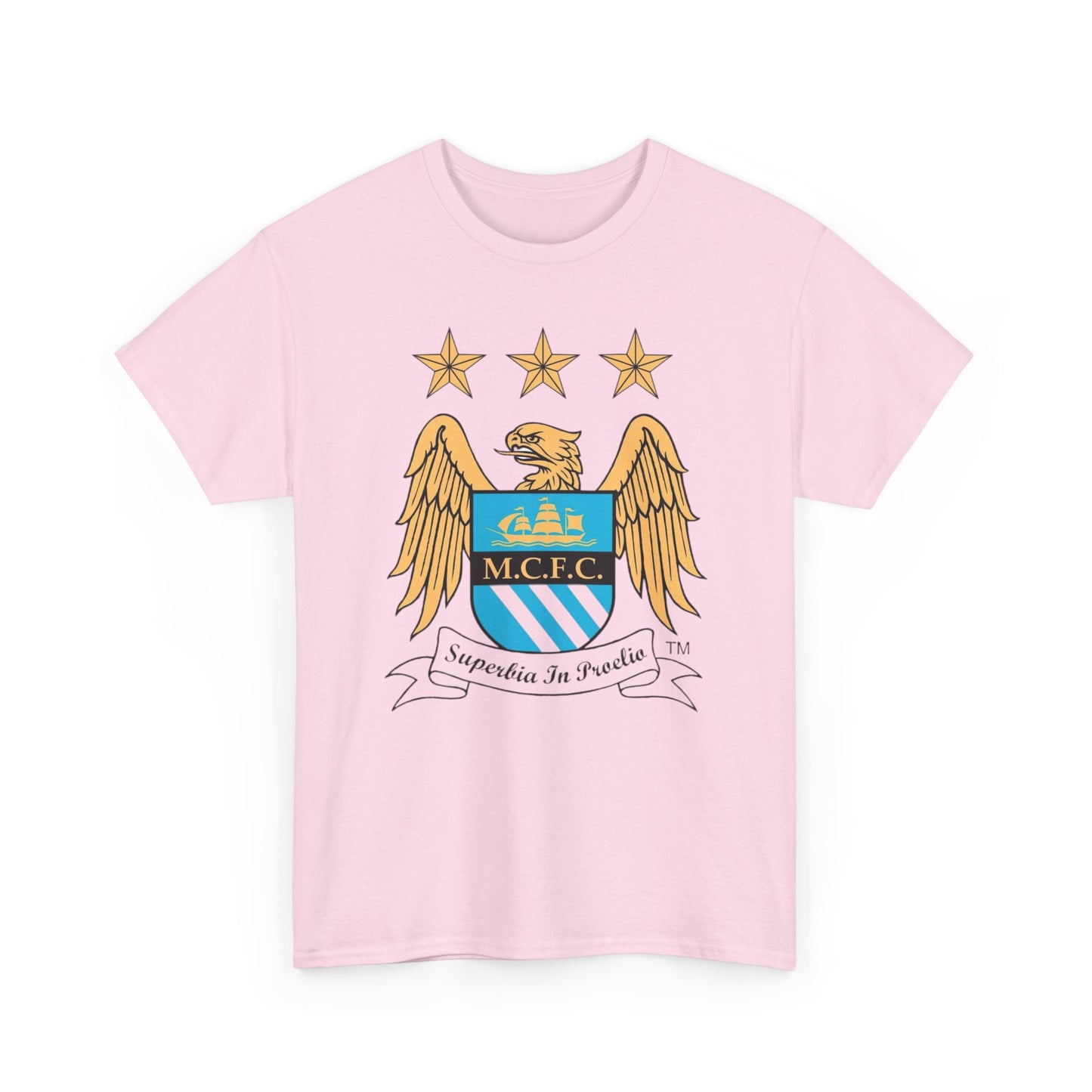 Manchester City Retro Club Crest T‑Shirt — MCFC Vintage Style Club Emblem Tee