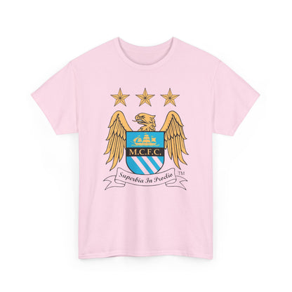 Manchester City Retro Club Crest T‑Shirt — MCFC Vintage Style Club Emblem Tee