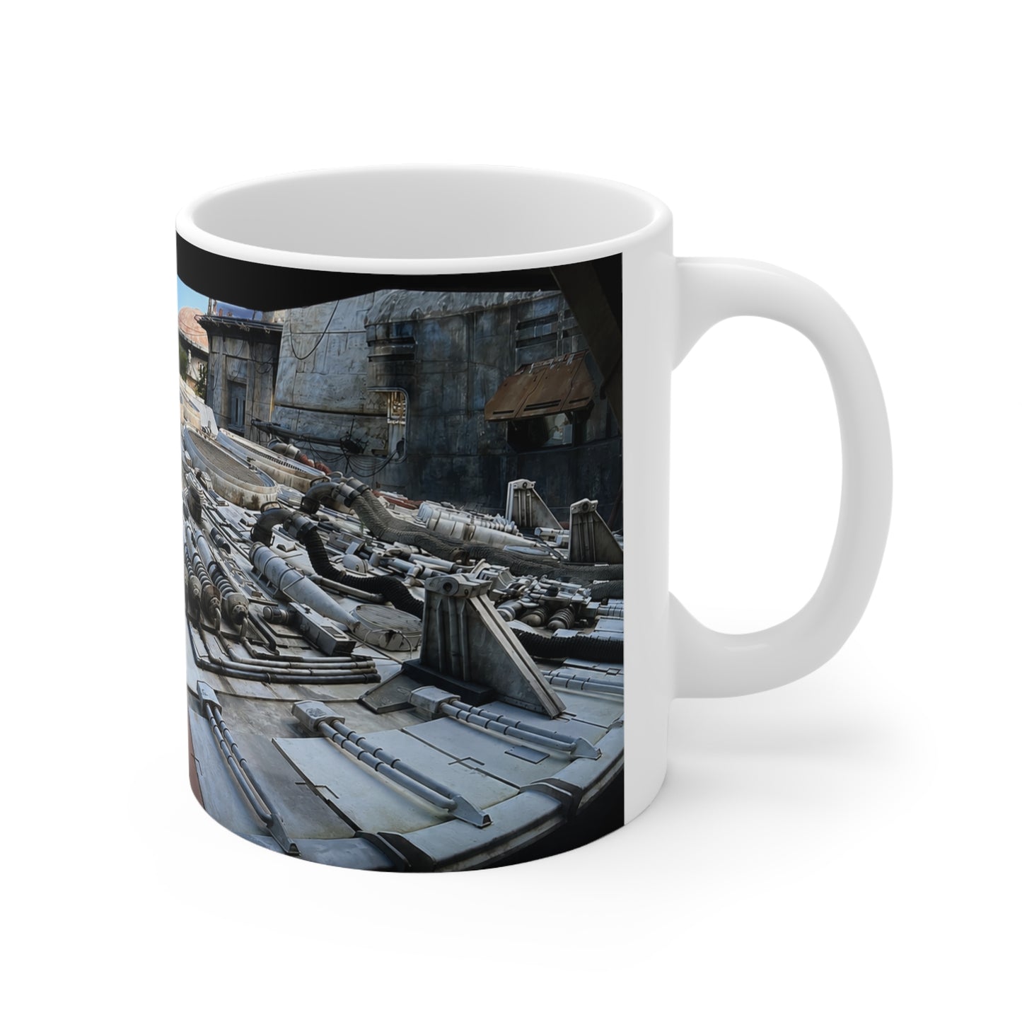 Millennium Falcon Ceramic Mug – Starship Close‑Up Coffee Cup (11oz & 15oz)