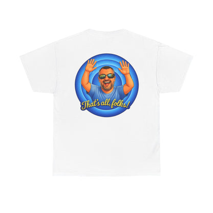 T-Shirt — "That's All, Folks!" Waving Portrait Graphic Tee