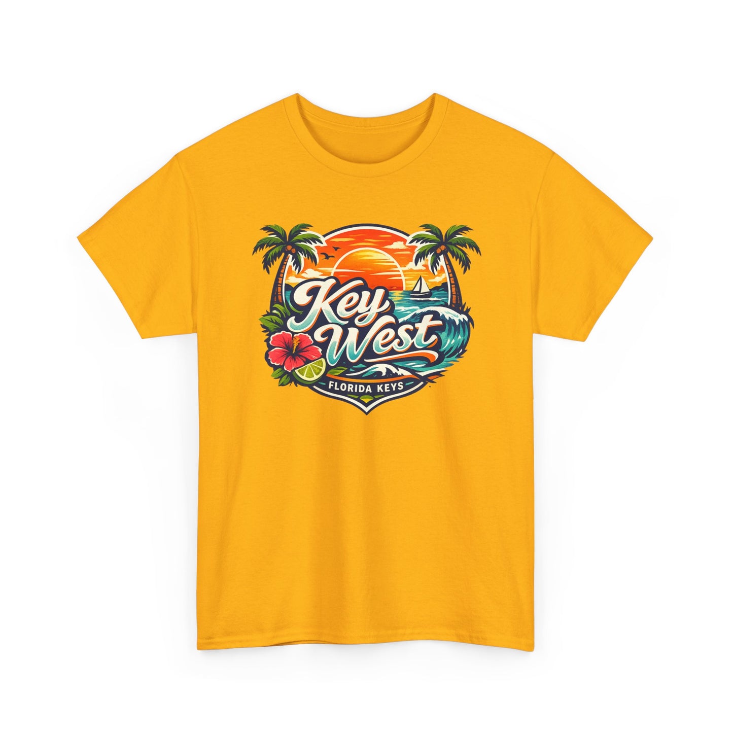 Key West Florida Keys T‑Shirt — Tropical Sunset Palm Beach Souvenir Tee