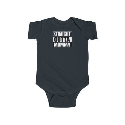 Infant Bodysuit "Straight Outta Mummy" – Newborn Baby Gift Onesie