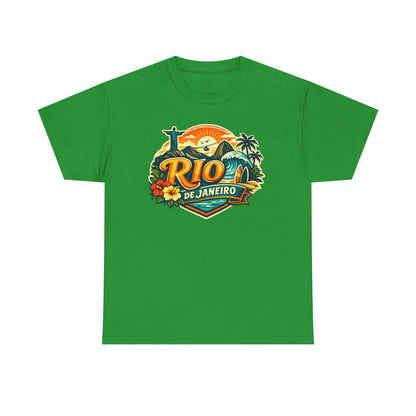 Rio de Janeiro Vintage Travel Tee – Tropical Sunset Beach T‑Shirt