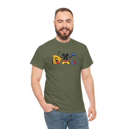 Disney Dad Character Graphic Tee — Playful Colorful Character Icons T-Shirt