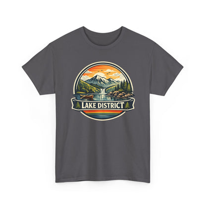 Lake District Graphic Tee — Scenic Mountain & Lake Camping Shirt