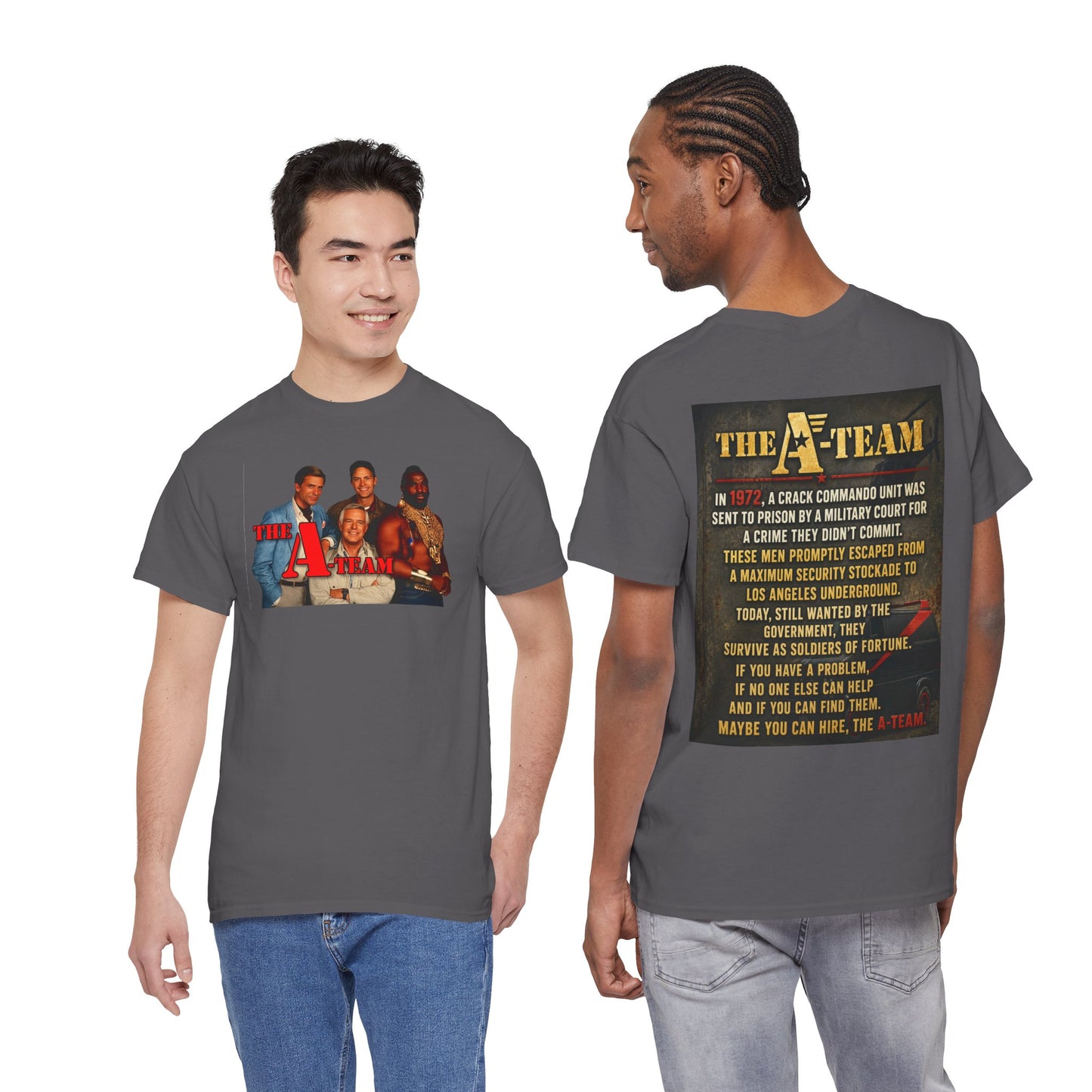 A-Team Graphic Tee — Retro TV Series Logo & Character Poster T-Shirt