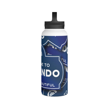 Orlando Stainless Steel Water Bottle — "Welcome to Orlando" Travel Bottle with Handle Lid