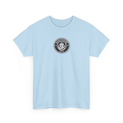 Man City Unofficial T-Shirt — Vintage Crest Logo Tee (Small Chest Emblem)