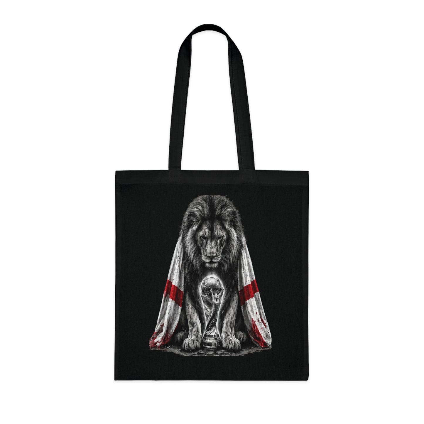 England Lion Tote Bag – Protective Lion Illustration Cotton Tote