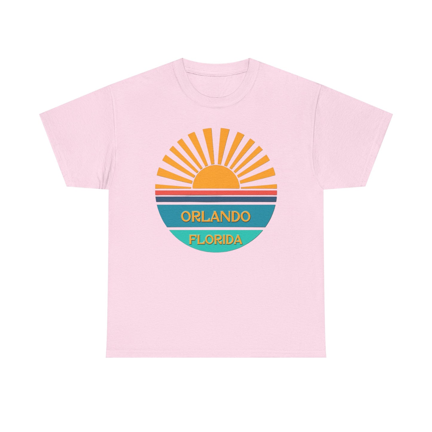 Orlando Florida Sunset T-Shirt – Retro Sunburst Vacation Tee