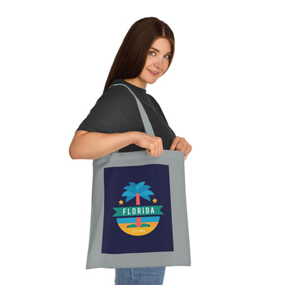 Florida Palm Beach Tote Bag – Retro State Travel Cotton Tote