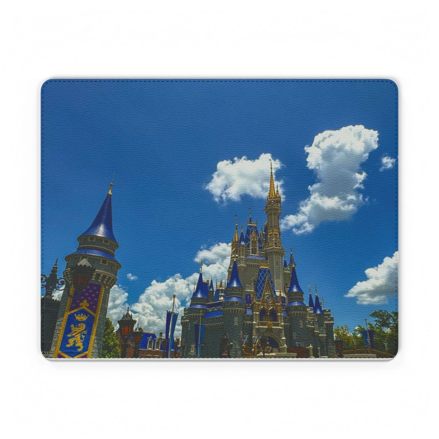 Disney Castle PU Leather Mouse Mat — Blue Sky Theme