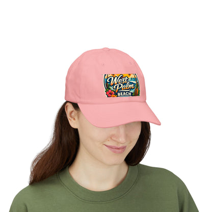 West Palm Beach Dad Cap — Vintage Surfboard Floral Beach Hat