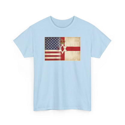 USA / Northern Ireland Flag T-Shirt – Vintage USA & Ulster Cross Tee